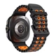 Перфорований ремінець broband Classic Color для Samsung Galaxy Watch Ultra (2025) – чорно-помаранчевий (силікон) - зображення 1