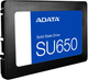 Dysk SSD ADATA Ultimate SU650 512 GB 2,5" SATAIII 3D NAND (ASU650SS-512GT-R) - obraz 3