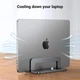 Вертикальна підставка для ноутбука UGREEN LP258 Vertical Laptop Stand. Space gray - зображення 5