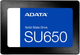 Dysk SSD ADATA Ultimate SU650 960GB 2.5" SATA III 3D NAND TLC (ASU650SS-960GT-R) - obraz 1
