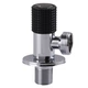 Кран кутовий кераміка SOLOMON EXCLUSIVE 1/2″X3/4″ 989 BLACK/CHROME ( 1шт.) - изображение 2