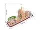 3D пазл City Line Барселона, CubicFun, 186 эл., MC256h - изображение 2