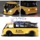 Машинка микроавтобус Volkswagen Transporter T1 игрушка моделька металлическая коллекционная 15 см Желтый (2965286) - изображение 4