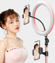 Кільцева лампа Vijim 10" Ring Light With Tripod Stand Rose Pink - зображення 3