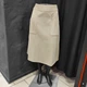 Юбка вязаная миди трапеция с карманами трикотаж 48/50 какао - изображение 2