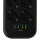 Сетевой фильтр питания ColorWay CW-CHE64B, 6 розеток/4USB Black (CW-CHE64B) - изображение 2