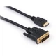 Кабель мультимедийный HDMI M to DVI M 5.0m 24+1pin Vinga (VCPHDMIDVI5) - изображение 1