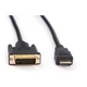 Кабель мультимедийный HDMI M to DVI M 5.0m 24+1pin Vinga (VCPHDMIDVI5) - изображение 3