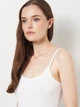Майка нательная женская хлопковая H&M 0892910_рубчик S Белая (2000001634165) - изображение 4