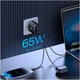 Адаптер сетевой Baseus Cube Pro Fast Charger |1USB/2Type-C, 65W/3A, PD/QC| Black - изображение 8