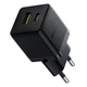 Адаптер мережевий Baseus Palm Fast Charger |1USB/1Type-C, 30W/3A, PD/QC| Black - зображення 5