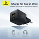 Адаптер сетевой BASEUS C to C cable Palm Fast Charger set |1USB/1Type-C, 30W/3A, PD/QC| - изображение 7