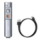 Умная указка Baseus Orange Dot Wireless Presenter (Red Laser) |100m, USB/Type-C Receiver| Grey - изображение 7