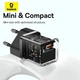Адаптер мережевий Baseus GaN5 Fast Charger (mini) |1Type-C, 30W/3A, PD/QC| (With C to C 100W 1m cable) Black - изображение 10