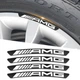 Емблема обода колеса Mercedes AMG 4 шт Алюміній наклейка на диски на скотчі Сірі - изображение 2