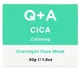 Успокаивающая маска для лица с центеллой азиатской - Q+A Cica Overnight Face Mask 50g (1483205-38468781) - изображение 2