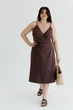 Платье на запах ART KNIT Шоколад, M 040470 - изображение 3