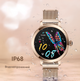 Женские смарт-часы UWatch с защитой от воды для айфона круглый розовый браслет - изображение 3