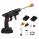 Мойка высокого давления Water Gun 48V с двумя аккумуляторами, 300 Вт, шлангом 5 м и кейсом для мойки автомобиля - изображение 7