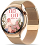 Жіночі смарт-часи UWatch з функцією дзвінка круглі Золоті - зображення 1