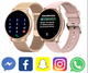 Женские смарт часы UWatch Melisia водонепроницаемые стальные с двумя ремешками Розовый - зображення 4