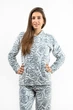 Теплый домашний женский костюм Розочки (кофта+штаны) 142432890 велсофт L(96-100) серый (1424894196) - изображение 3