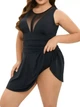 Купальник-платье с плавками Fuba 25051132 Черный 54(3XL) ;полнота груди 3C–4D–5E объем бедер 116-120 см - изображение 1