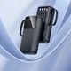Павербанк Borofone BJ76A 20000 mAh 2USB/Type-C Портативний зовнішній акумулятор Power Bank із вбудованими кабелями USB+Type-C+Micro+Lightning Black - зображення 7