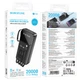 Павербанк Borofone BJ76A 20000 mAh 2USB/Type-C Портативний зовнішній акумулятор Power Bank із вбудованими кабелями USB+Type-C+Micro+Lightning Black - зображення 8