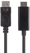 Kable Lanberg Displayport - HDMI M/M 1.8m Black (5901969438710) - obraz 2