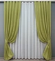 Комплект штор VR-Textil Лен Мешковина 200х270 2шт и Тюль 500х270 106-115т Оливковый с белым 71-025/6 - изображение 1