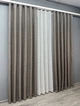 Комплект штор VR-Textil Льон Мішковина 150х270 2шт і Тюль 400х270 1769ш-115т Сірий з білим 71-029/3 - зображення 3