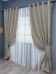 Комплект штор на люверсах VR-Textil Жаккард Sultan XO № 1144ш кофейно-серый 150х250 см 2 шт (37-0158) - изображение 3