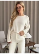Кофта вязана вільного фасону з віскози MB білий, one size Ко251014 - изображение 2