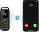 Мини телефон кнопочный Двойная SIM Bluetooth Гарнитура Мобильный сотовый SERVO B25 DUAL Nano сим карта Маленький Минителефон 68х28х12мм устройство для связи размер зажигалки Black - изображение 9