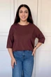 Светр INEDIT 10850-1 Brown ONE SIZE - изображение 1