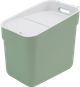Kosz do segregacji śmieci Curver Ready To Collect zielono-szary 20 l (3253922102001) - obraz 1