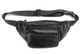 Сумка бананка на пояс мужская кожаная Tiding Bag t0186A Черная - изображение 1