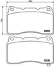 Гальмівні колодки BREMBO P54039 Mitsubishi Lancer; Subaru Impreza; Honda Civic; Dodge VIPER MR407376, 4605A694, 4605A572 - зображення 1
