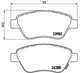Гальмівні колодки BREMBO P59051 Opel CORSA; Fiat Doblo 93191698, 93189815, 93169174 - зображення 1