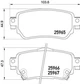 Гальмівні колодки BREMBO P56098 Nissan X-Trail, Qashqai; Renault Kadjar D40604EA0A, D40604CA0A, 440606633R - зображення 1