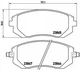 Тормозные колодки BREMBO P78013 Subaru Legacy, Impreza, Forester, XV, Outback SU00304324, 32006167, 32006166 - изображение 1
