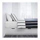 Каркас двоспального ліжка IKEA NORDLI 160x200 см з шухлядами білий 003.498.49 - зображення 2