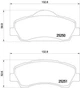 Гальмівні колодки BREMBO P61113 Peugeot 308; Citroen C-Elysee, C4 1610699280, 1608691380, 1619790580 - зображення 1