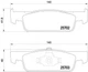 Колодки гальмівні BREMBO P68059 Renault Sandero, Clio, Twingo, Logan; Smart Fortwo; Dacia Logan 4534210100, 4534210010, 410605612R - зображення 1