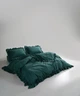 Постільна білизна Limasso Stonewashed Exclusive Ranforse сімейний Dark Green - зображення 4