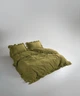 Постільна білизна Limasso Stonewashed Exclusive Ranforse сімейний Olive - зображення 2