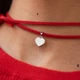 Кулон "Сердечко" в белом золоте п03950 Онікс - изображение 2