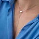 Серебряное колье "Сердечко" (регулируемая длина) OR121165 Онікс - изображение 5