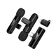 Мікрофон HOCO Type-C/Lightning Fair wireless microphone L20A |2.4G, 5-15m, 3-4h| Black - зображення 2